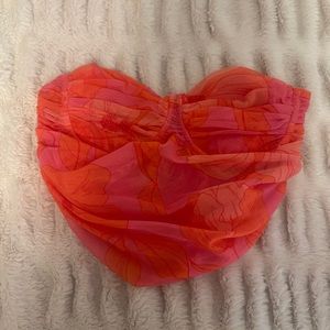 ZARA floral corset top